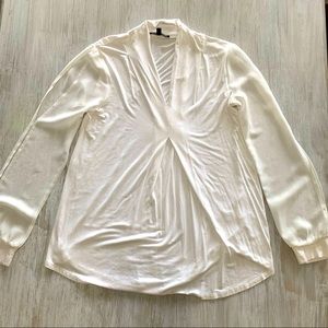 CABLE AND GAUGE | Long Sleeve Cold Shoulder Blouse